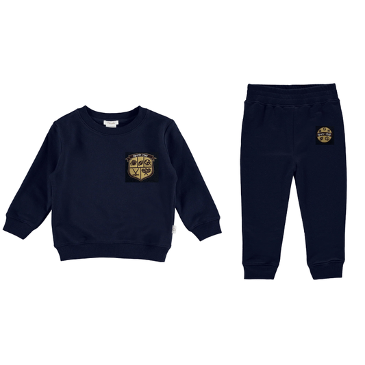 FRENCH TERRY SET W/ EMBROIDERY 2.0 - NAVY - SPORTS CLUB