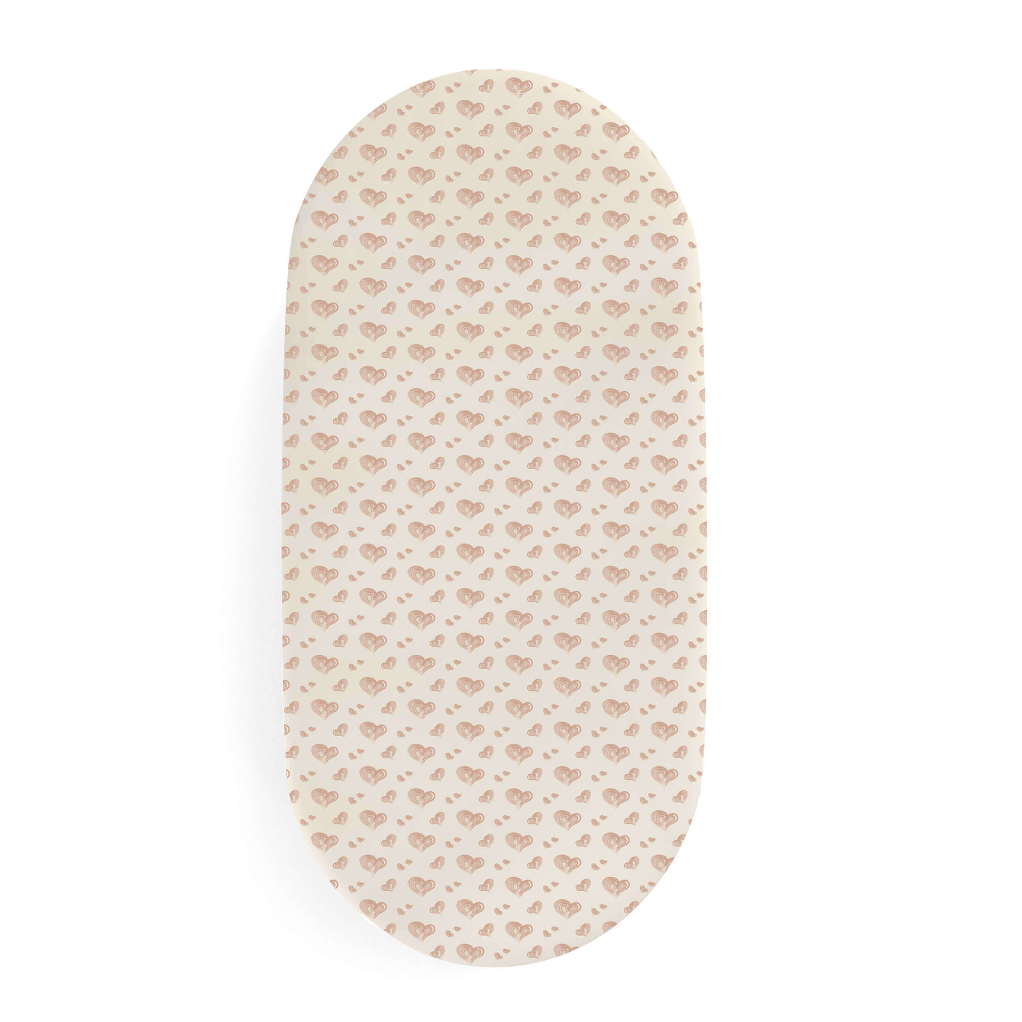 BASSINET SHEET / CHANGING PAD COVER - HEARTS HEARTS O/S