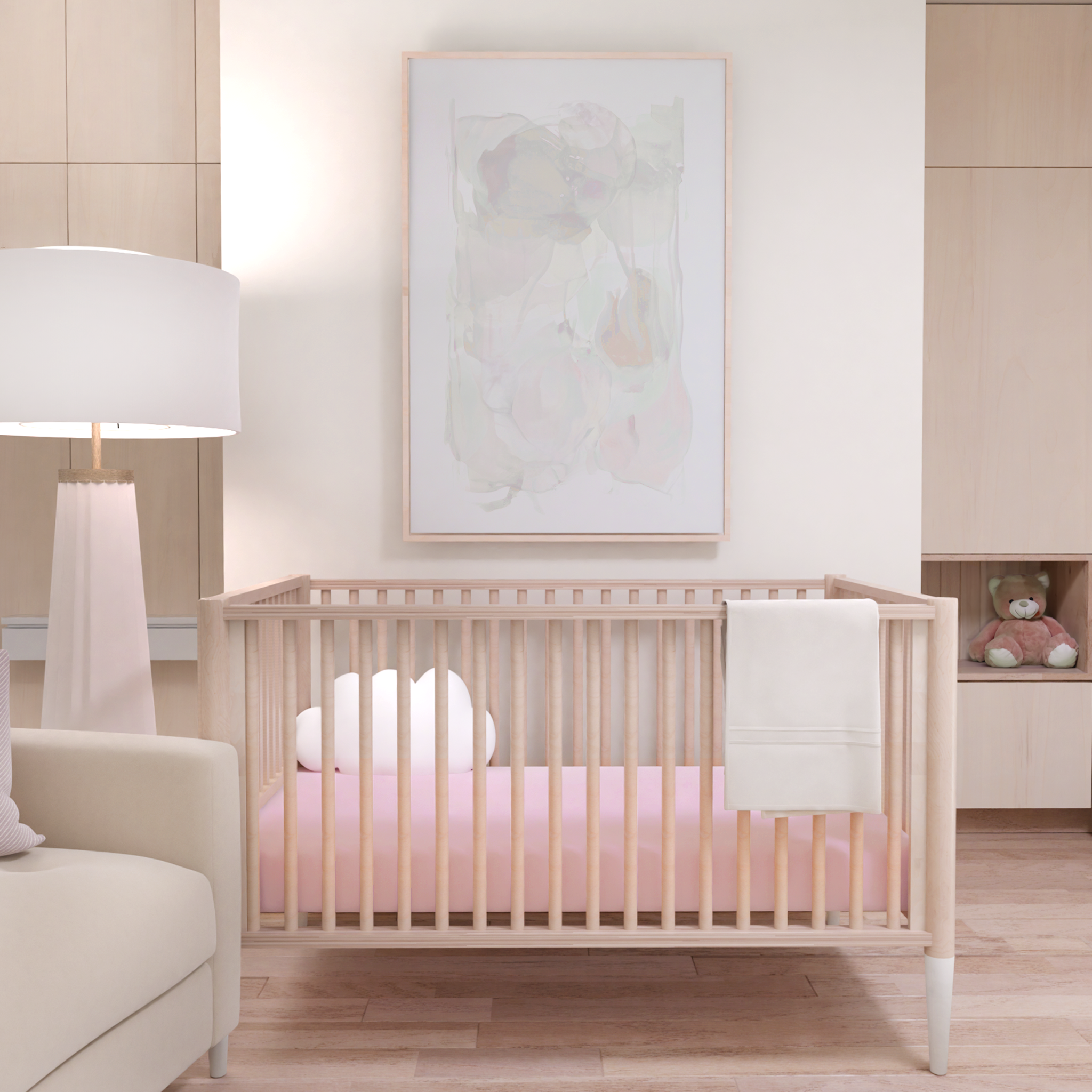 CRIB SHEET - DUSTY PINK