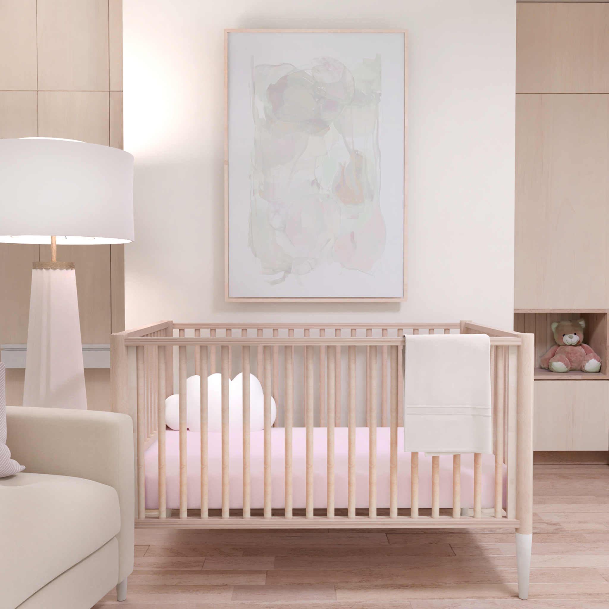 CRIB SHEET - LIGHT PINK
