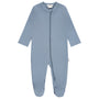 ZIPPER FOOTIE - SLATE BLUE