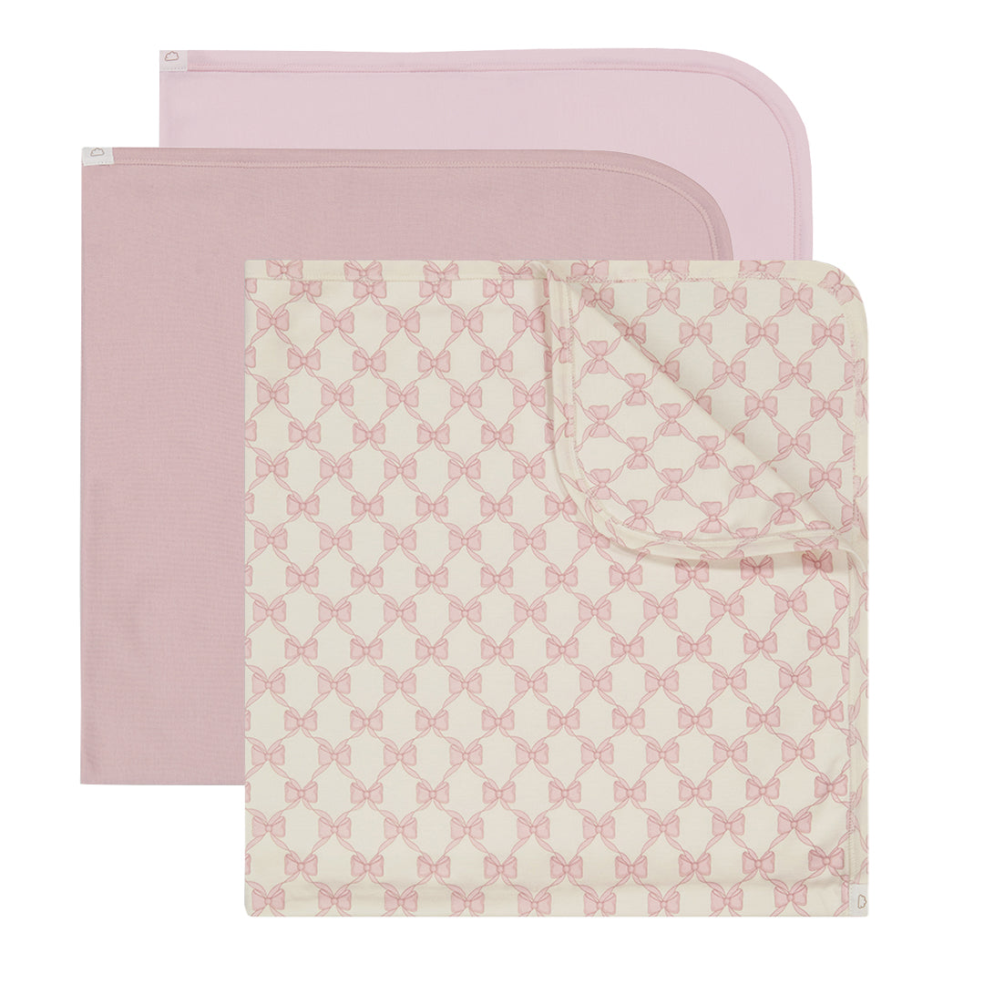 RECEIVING BLANKET - BOWS