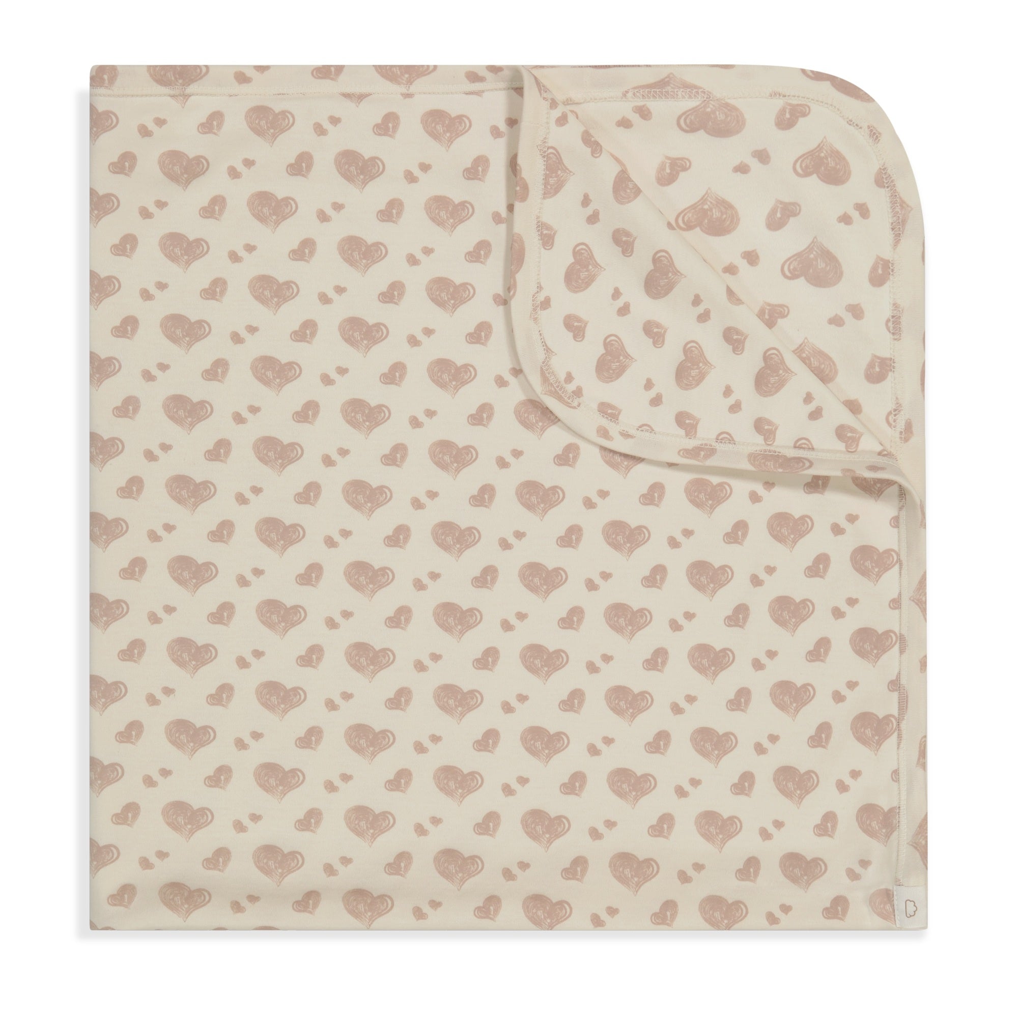 RECEIVING BLANKET - HEARTS HEARTS O/S