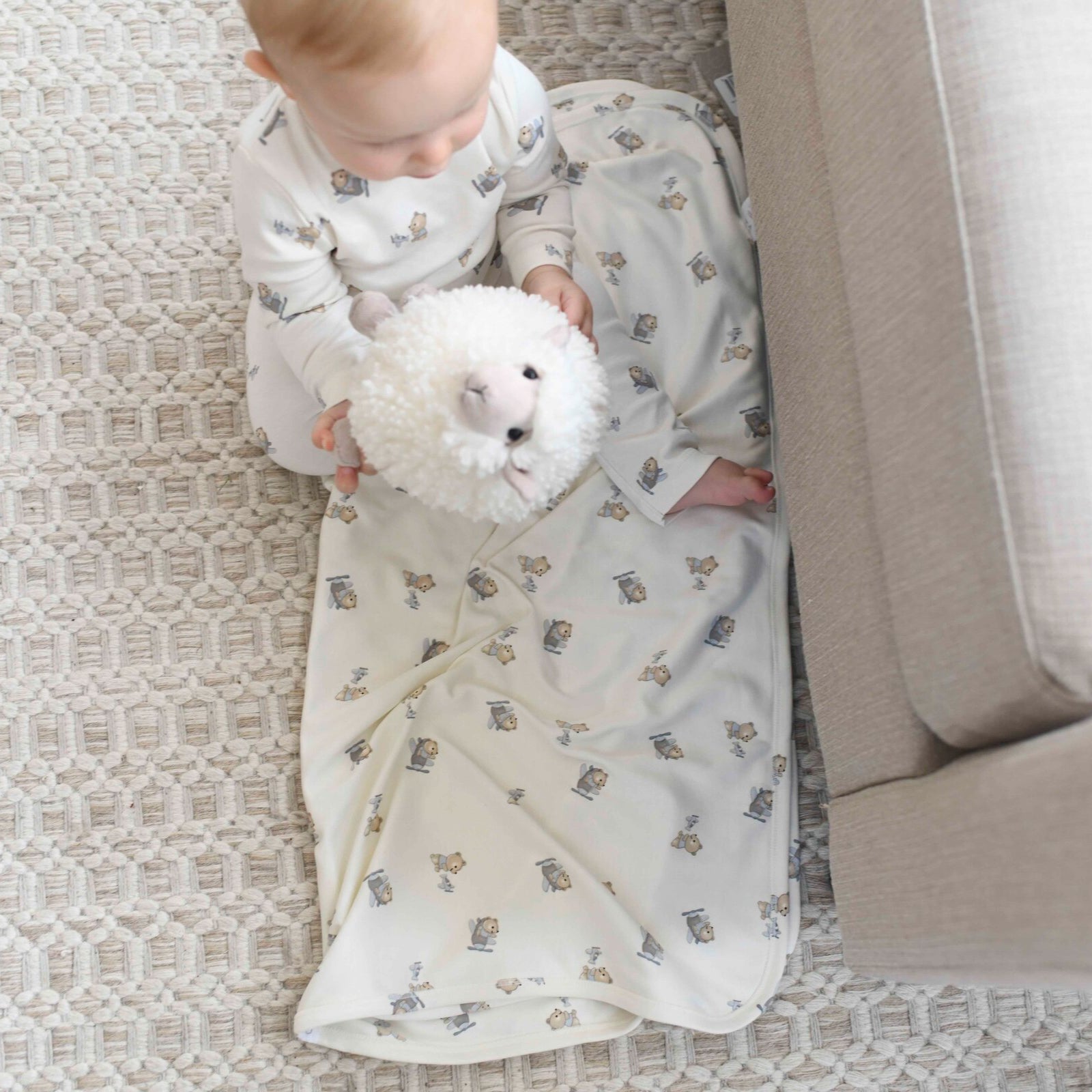 RECEIVING BLANKET - AIRPLANE BEARS