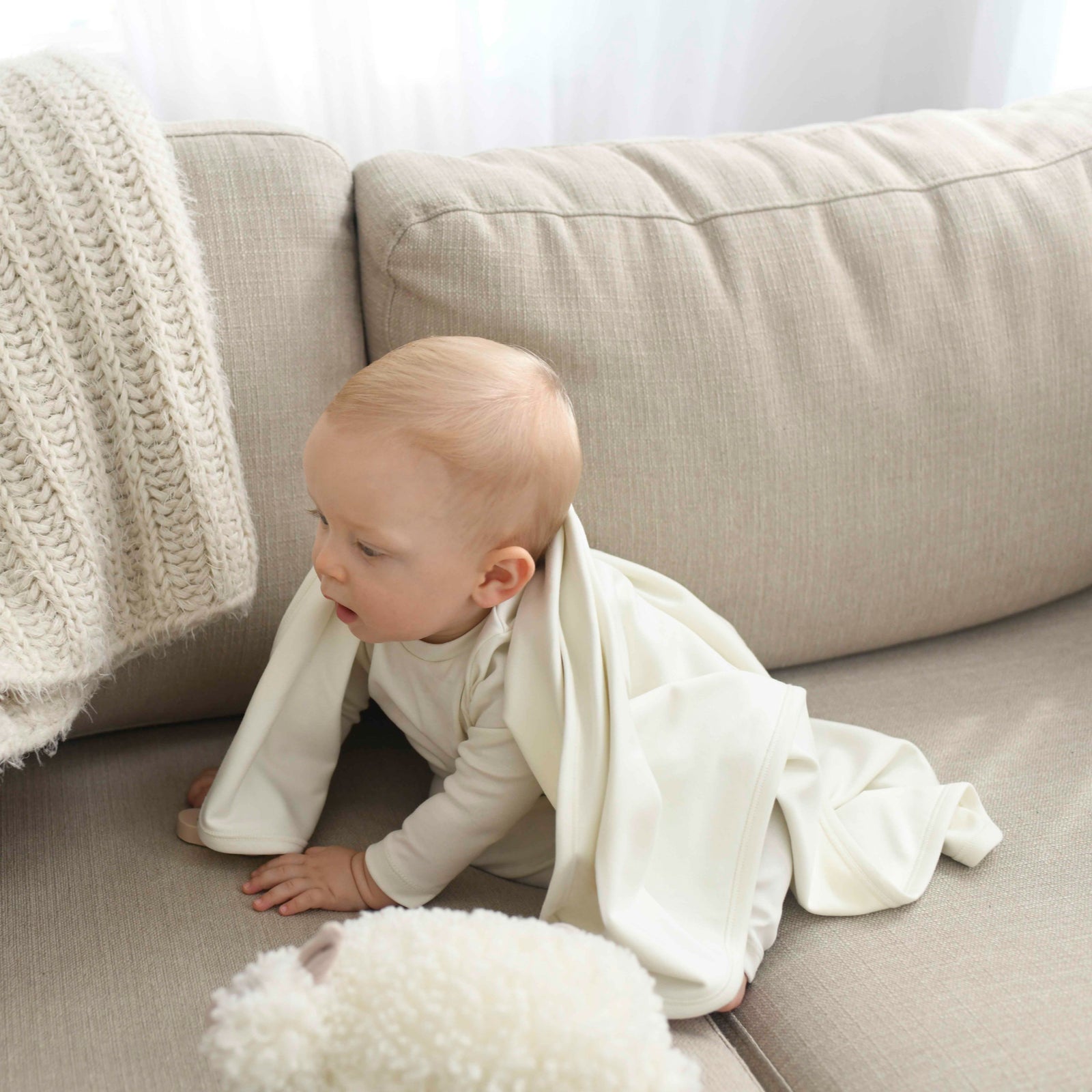 RECEIVING BLANKET - IVORY