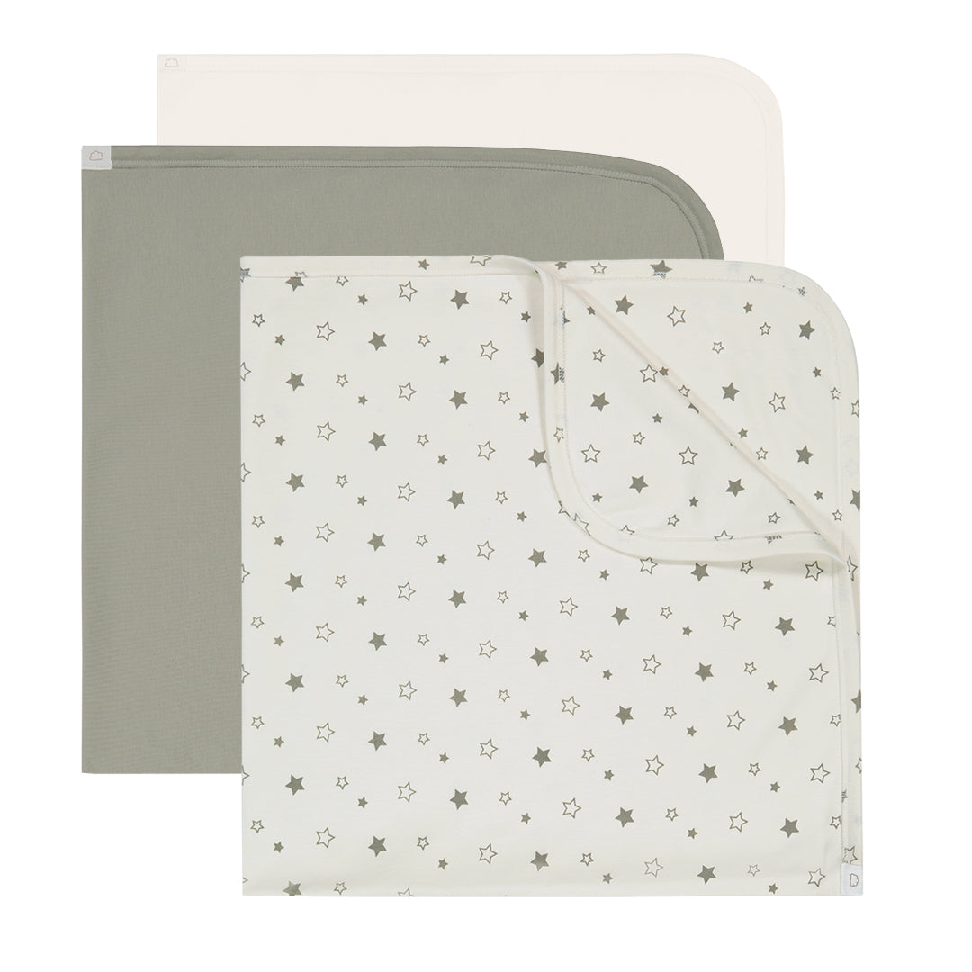 RECEIVING BLANKET - SAGE GREEN