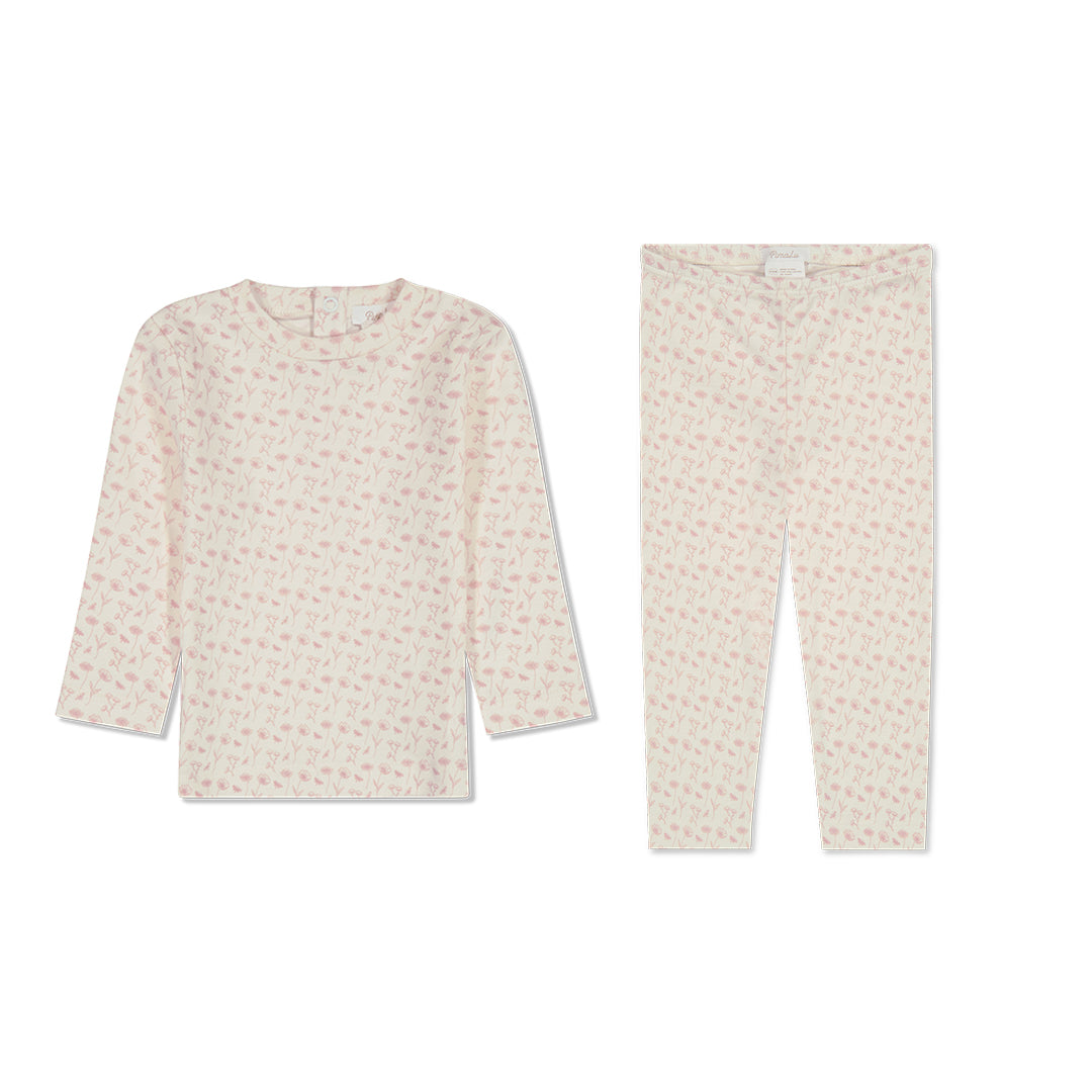 TWO PIECE SET - HAND DRAWN FLOWERS HAND DRAWN FLOWERS 0/3M