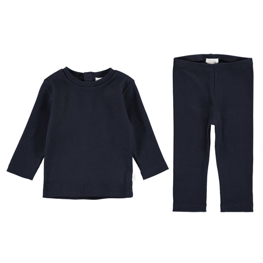 RIB TWO PIECE SET - NAVY