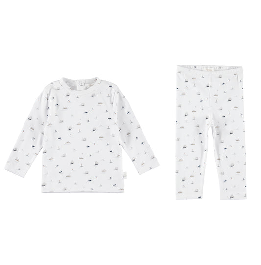 TWO PIECE SET - SAILBOATS