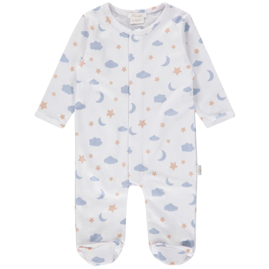 SNAP FOOTIE - MOON AND STARS BLUE