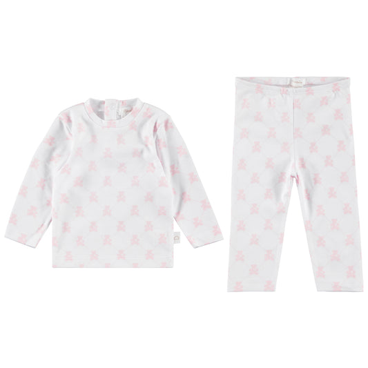 TWO PIECE SET - TEDDY BEAR PINK