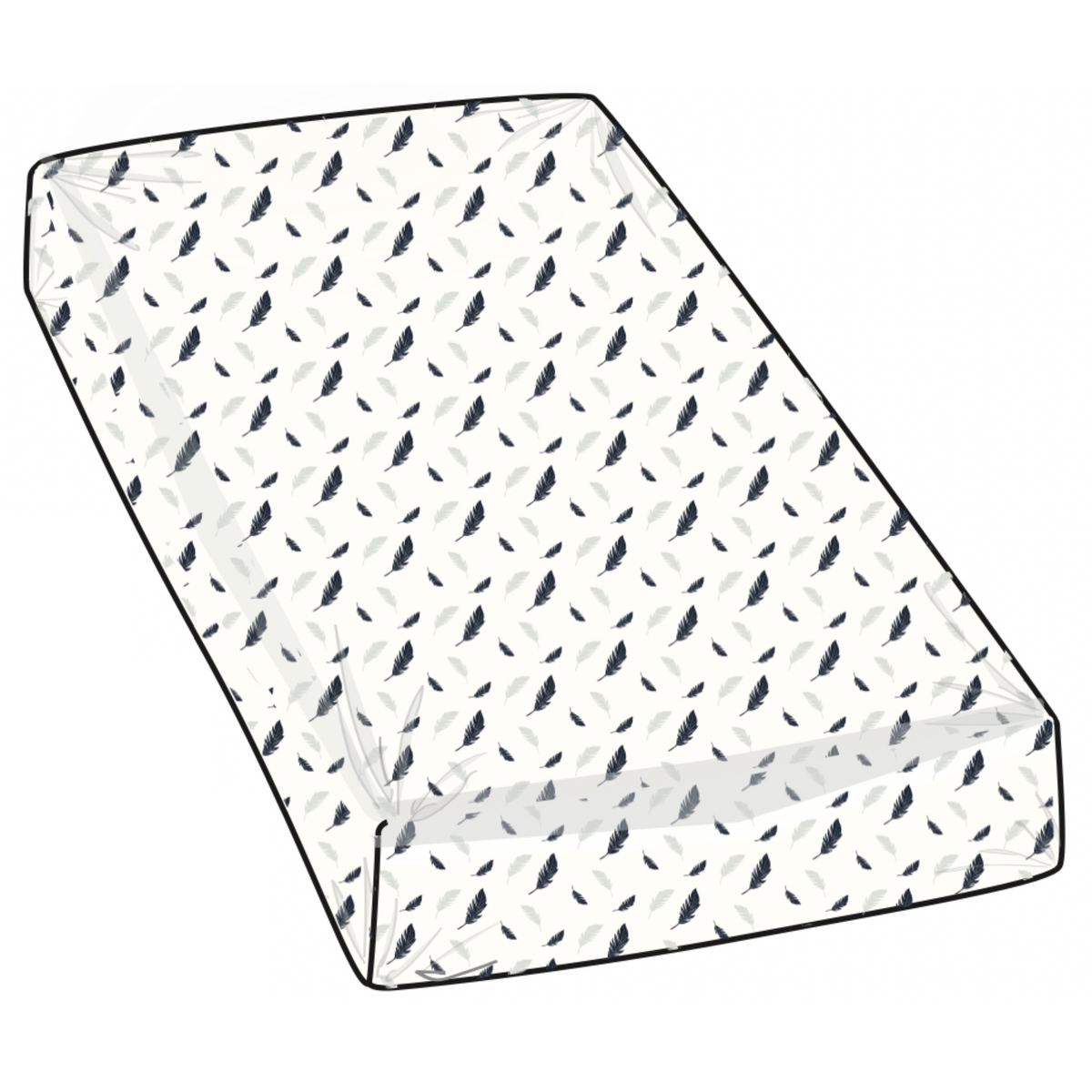 BASSINET SHEET / CHANGING PAD COVER - FEATHERS