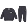 FRENCH TERRY SET W/ EMBROIDERY 2.0 - EBONY - RACE CAR
