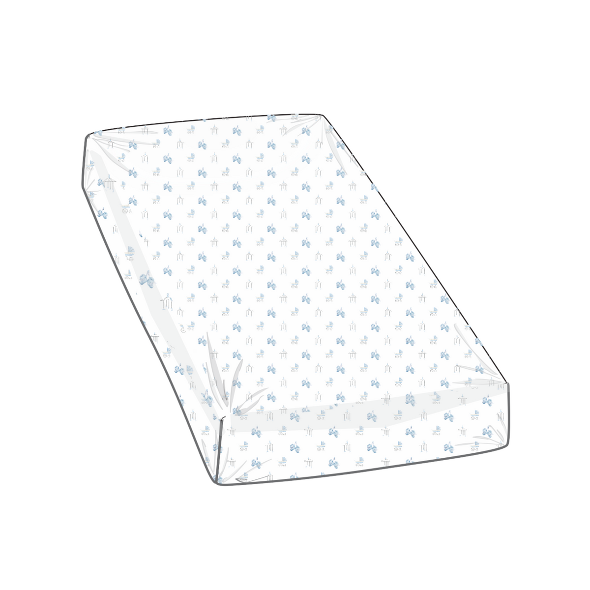 BASSINET SHEET /CHANGING PAD COVER - BABY BOY CARRIAGE