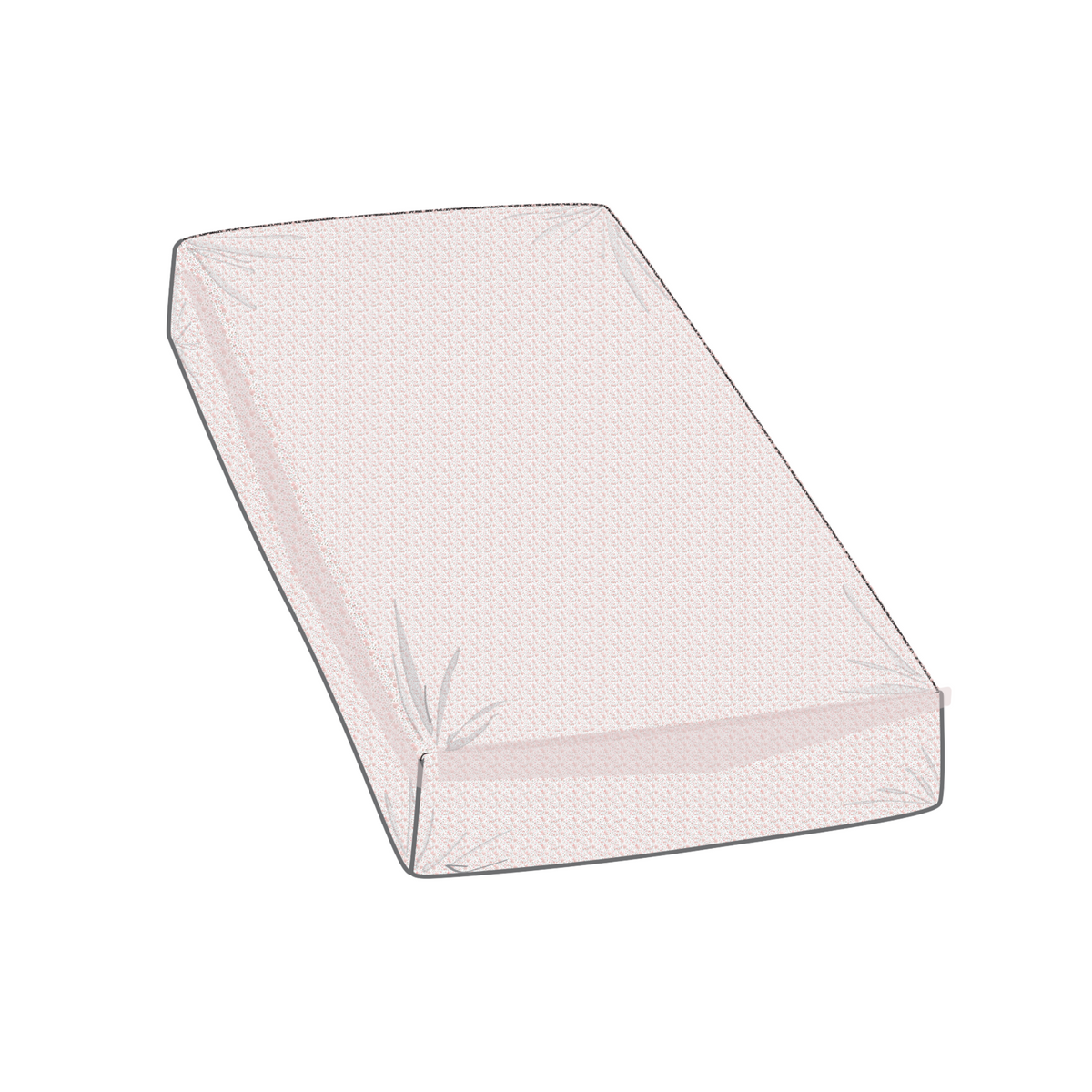 BASSINET SHEET /CHANGING PAD COVER - DITSY FLORAL