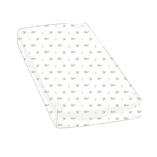 BASSINET SHEET /CHANGING PAD COVER - CARTOON PLANES