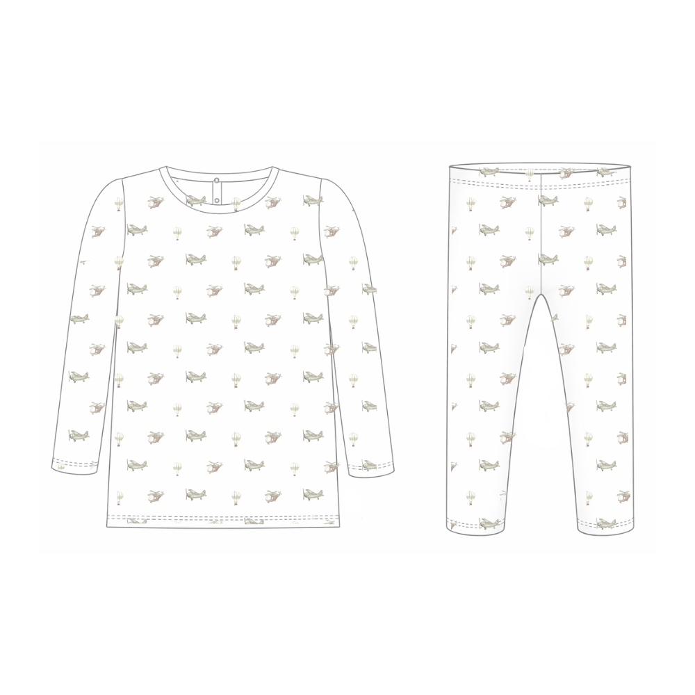 TWO PIECE SET - CARTOON PLANES