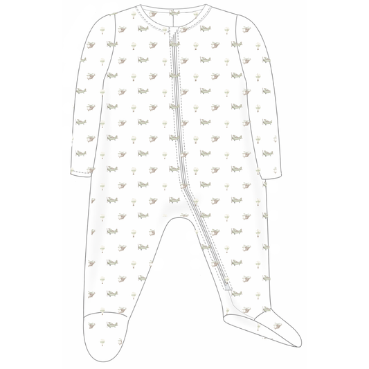 ZIPPER FOOTIE - CARTOON PLANES