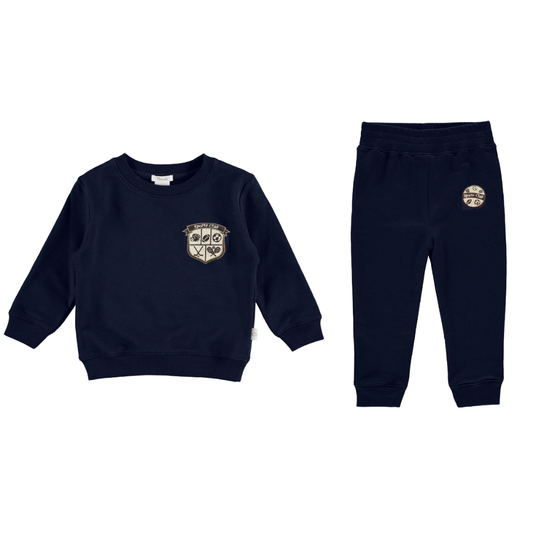 FRENCH TERRY SET W/ EMBROIDERY 2.0 - NAVY - SPORTS CLUB