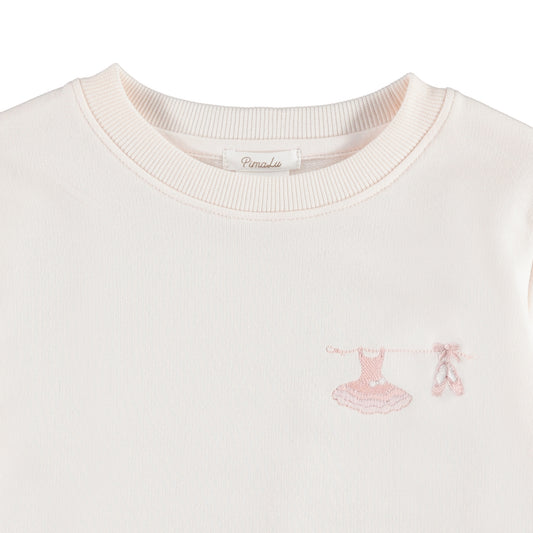FRENCH TERRY SET W/ EMBROIDERY 2.0 - DELICACY - BALLERINA