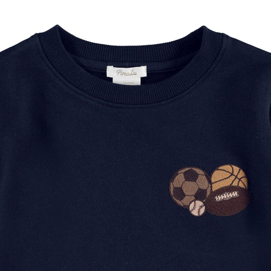 FRENCH TERRY SET W/ EMBROIDERY 2.0 - NAVY - SPORTS