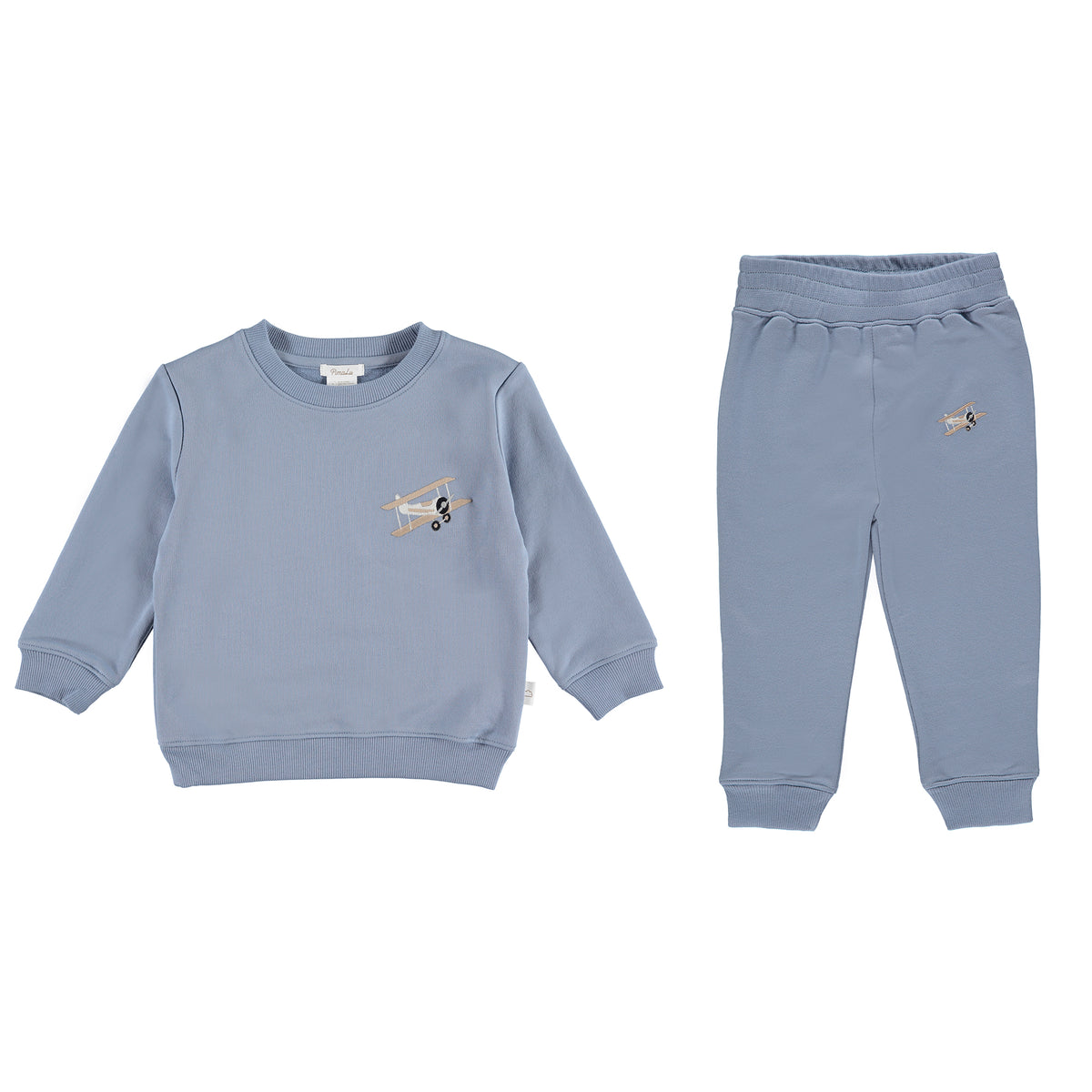 FRENCH TERRY SET W/ EMBROIDERY 2.0 - TROPOSPHERE - AIRPLANE