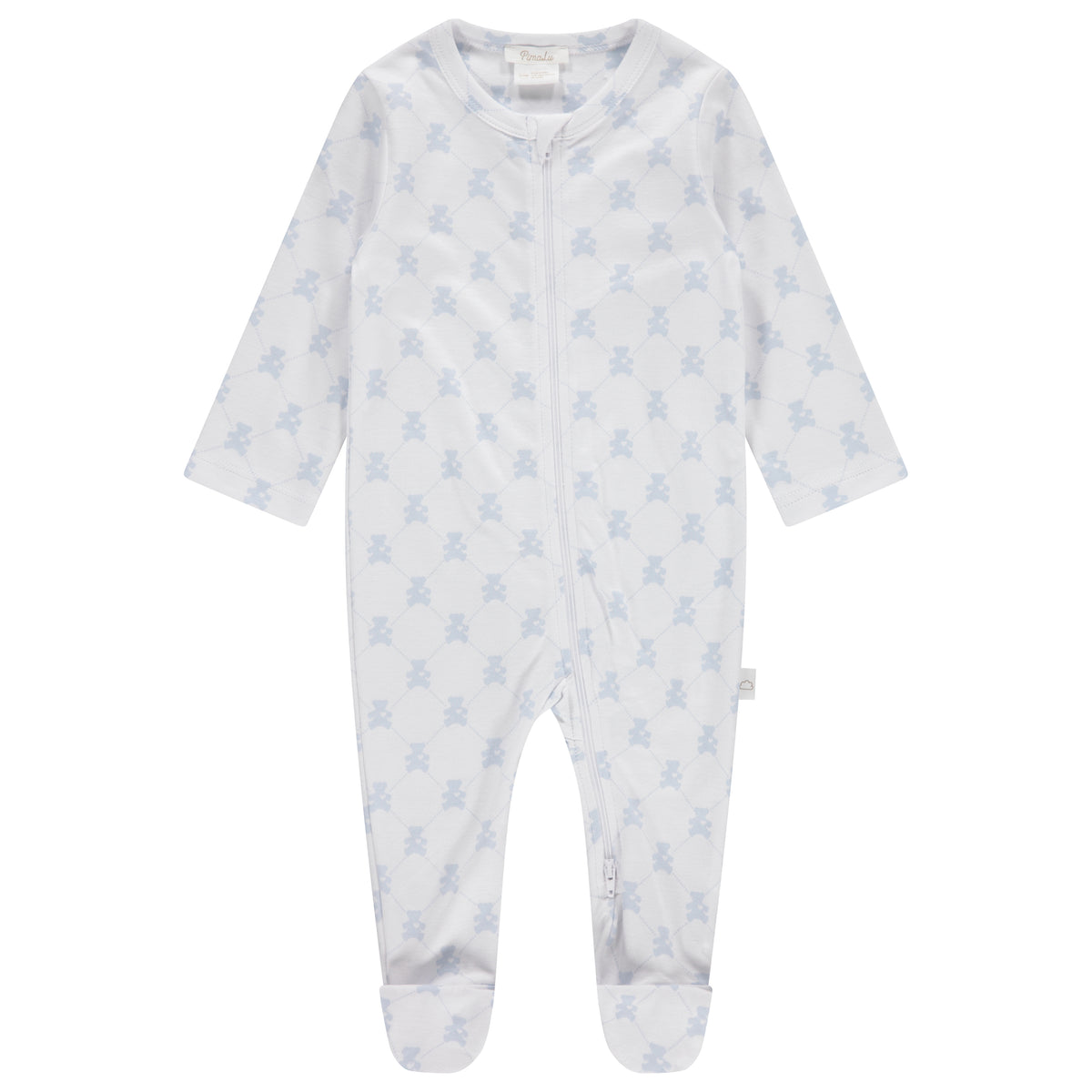 ZIPPER FOOTIE - TEDDY BEAR BLUE