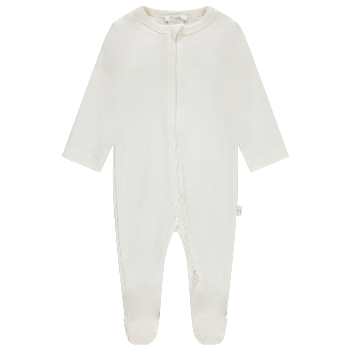 ZIPPER FOOTIE - IVORY
