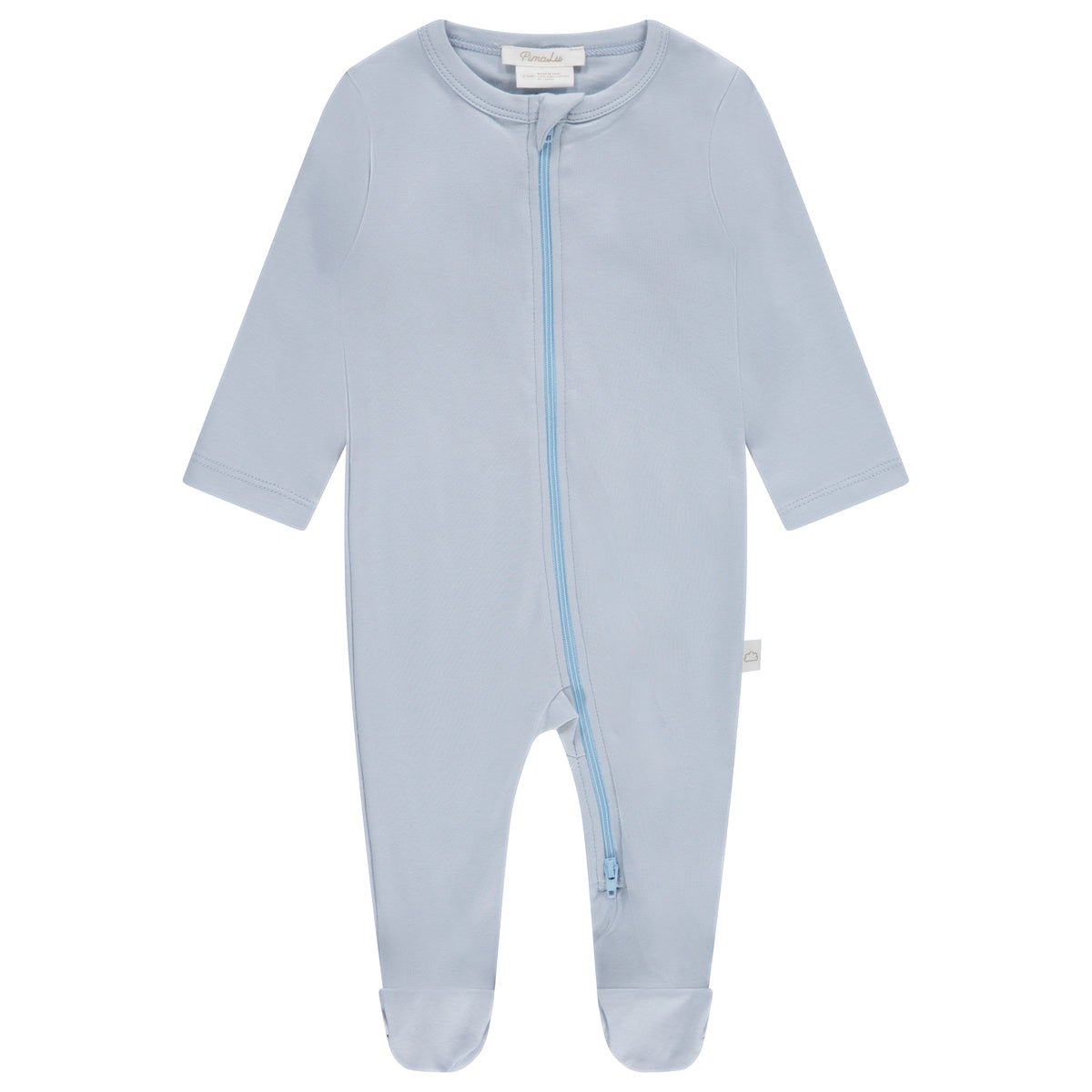ZIPPER FOOTIE - LIGHT BLUE
