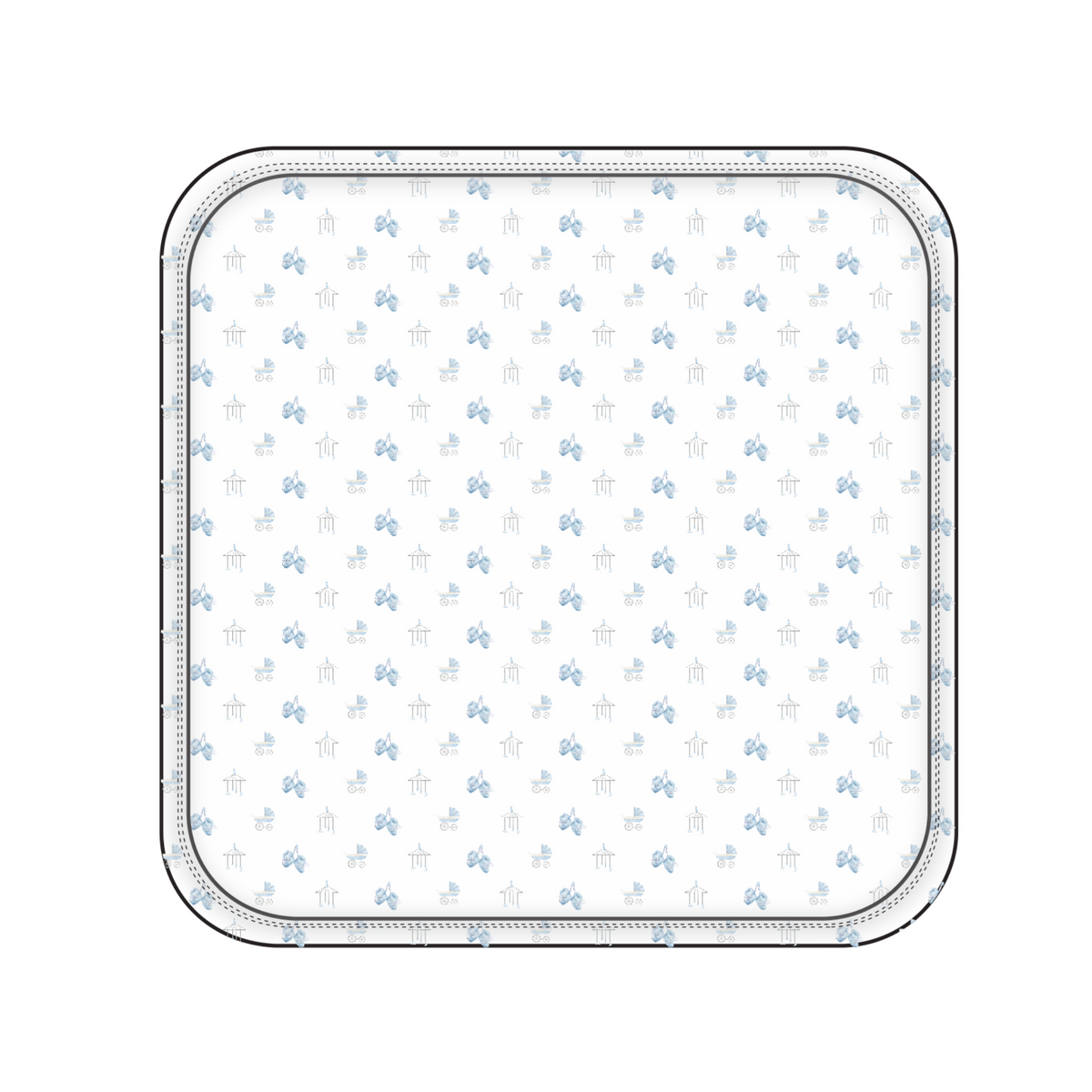 RECEIVING BLANKET - BABY BOY CARRIAGE