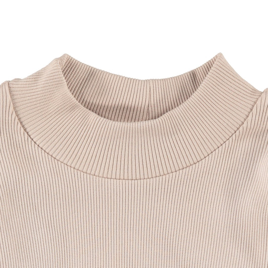 RIB MOCK NECK SET - SIMPLY TAUPE