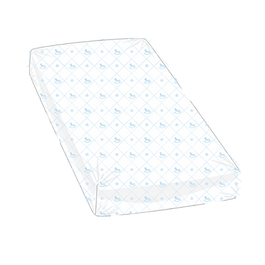 CRIB SHEET - ROCKING HORSE LIGHT BLUE