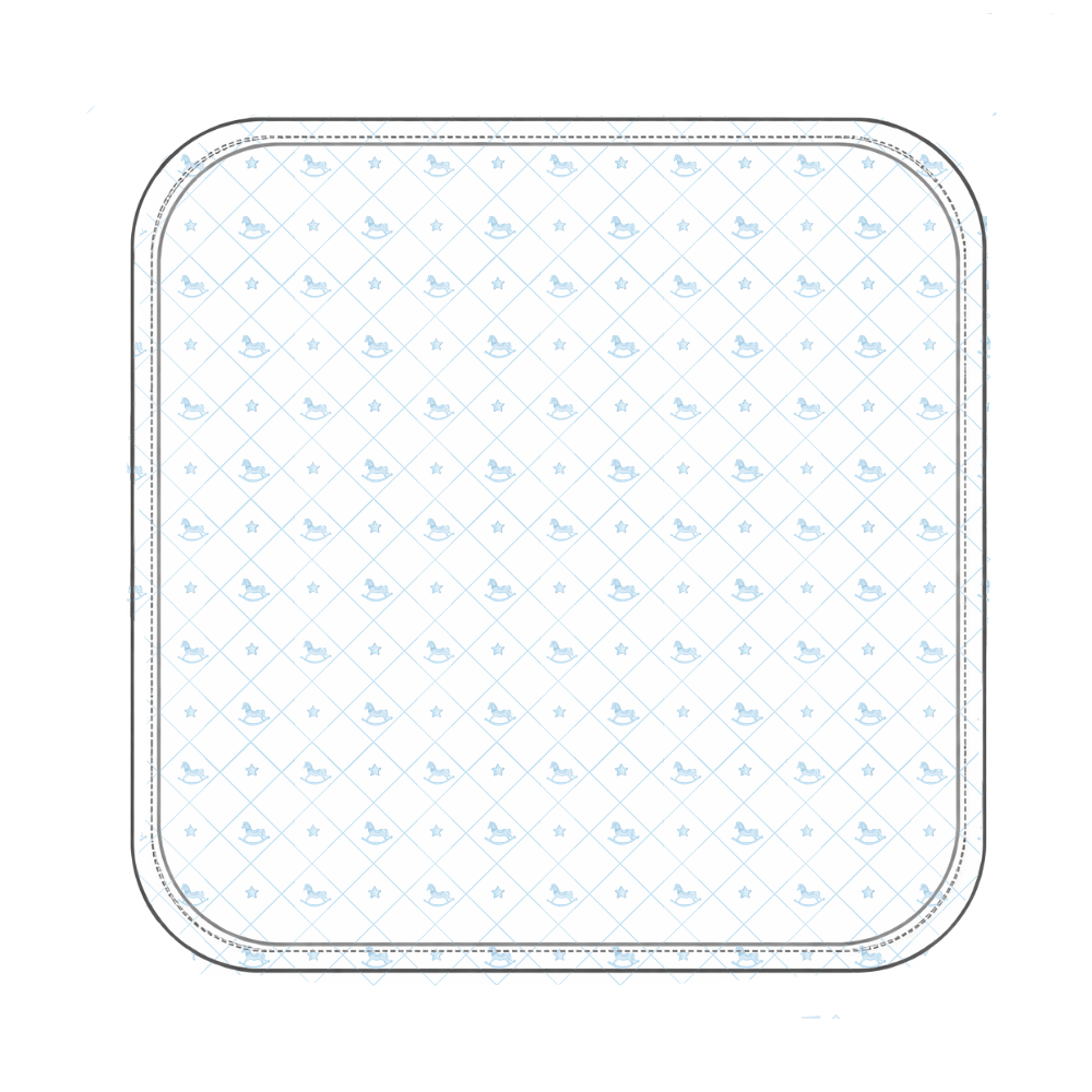RECEIVING BLANKET - ROCKING HORSE LIGHT BLUE