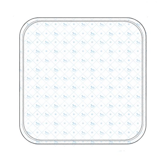 RECEIVING BLANKET - ROCKING HORSE LIGHT BLUE