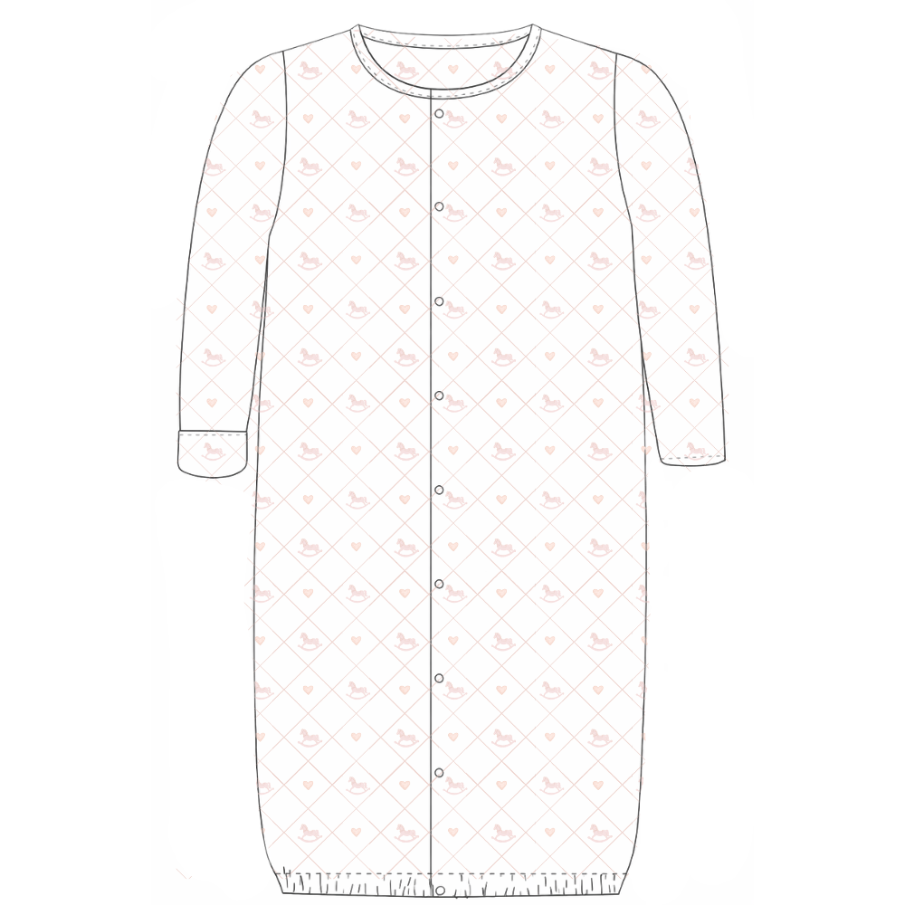 CONVERTER GOWN - ROCKING HORSE LIGHT PINK