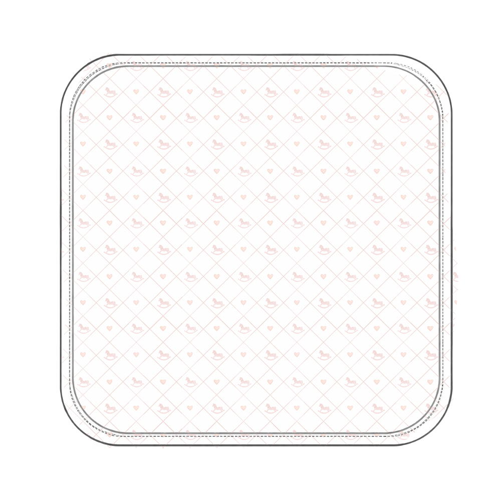 RECEIVING BLANKET - ROCKING HORSE LIGHT PINK