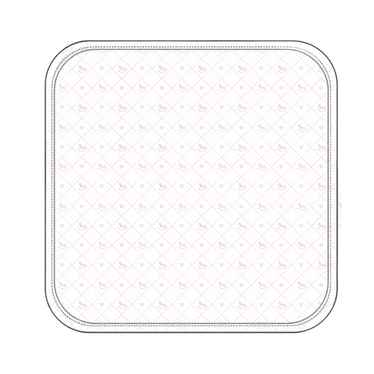 RECEIVING BLANKET - ROCKING HORSE LIGHT PINK