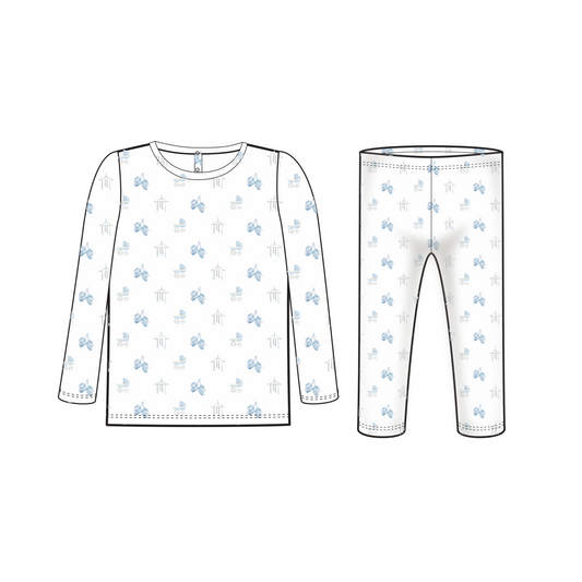 TWO PIECE SET - BABY BOY CARRIAGE
