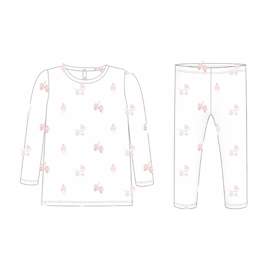 TWO PIECE SET - BABY GIRL CARRIAGE