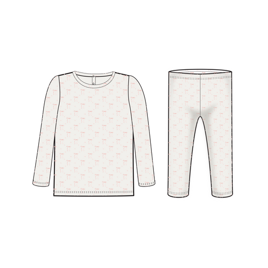 TWO PIECE SET - HEART RIBBON