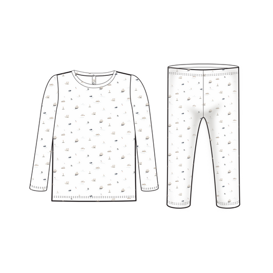 TWO PIECE SET - SAILBOATS