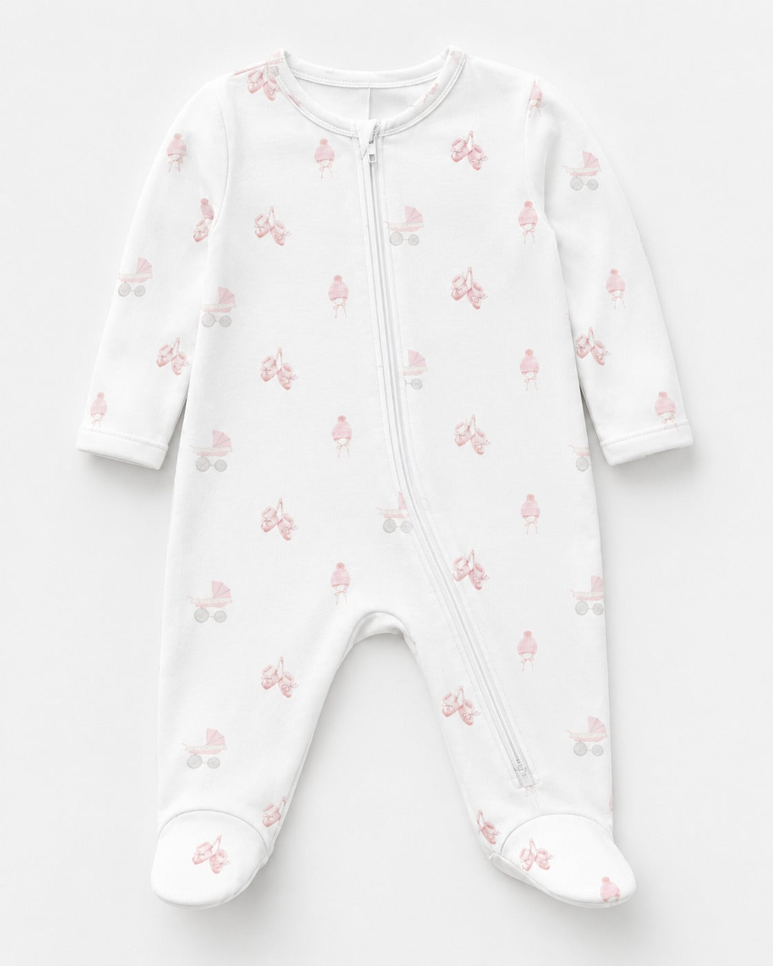 ZIPPER FOOTIE - BABY GIRL CARRIAGE