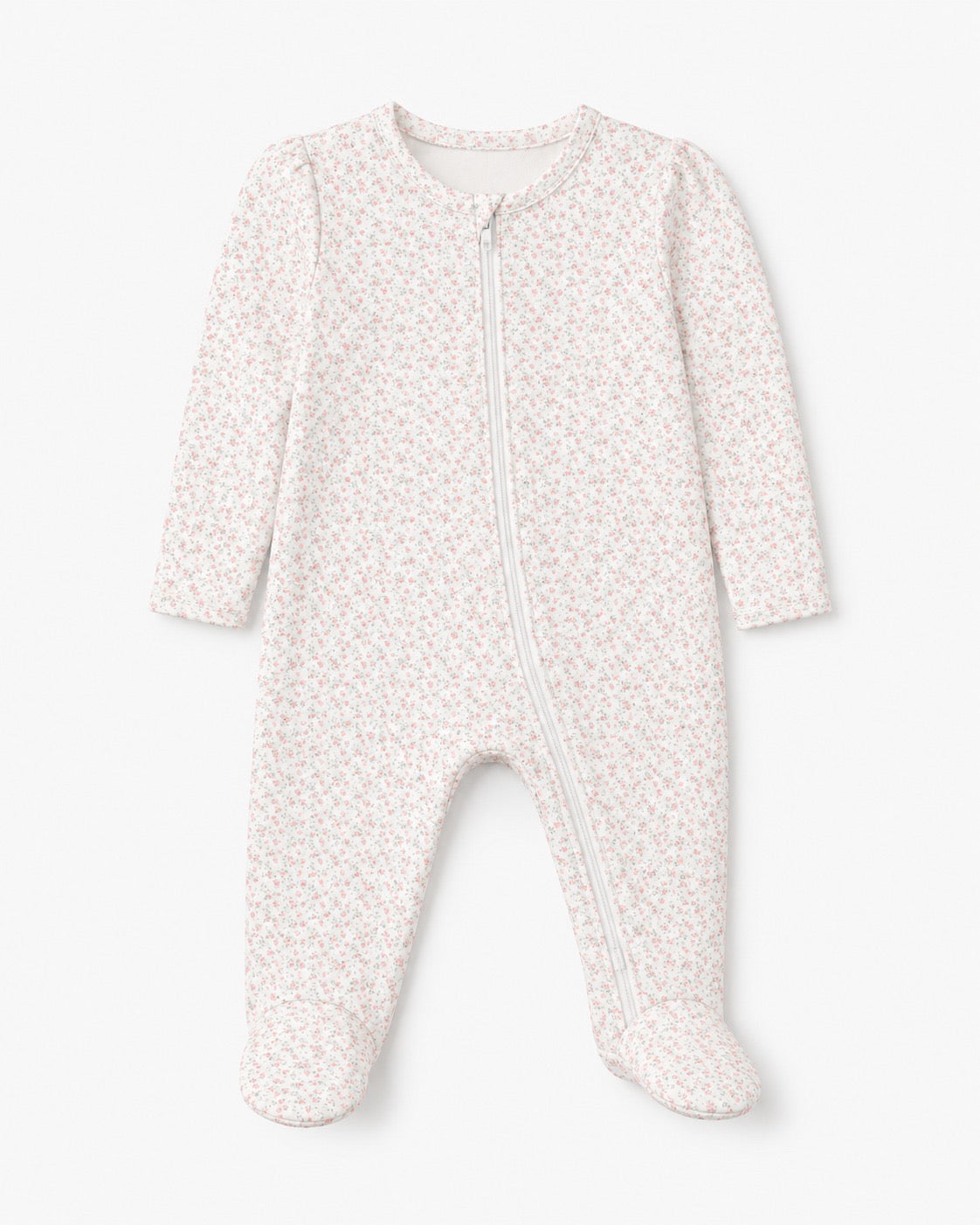 ZIPPER FOOTIE - DITSY FLORAL