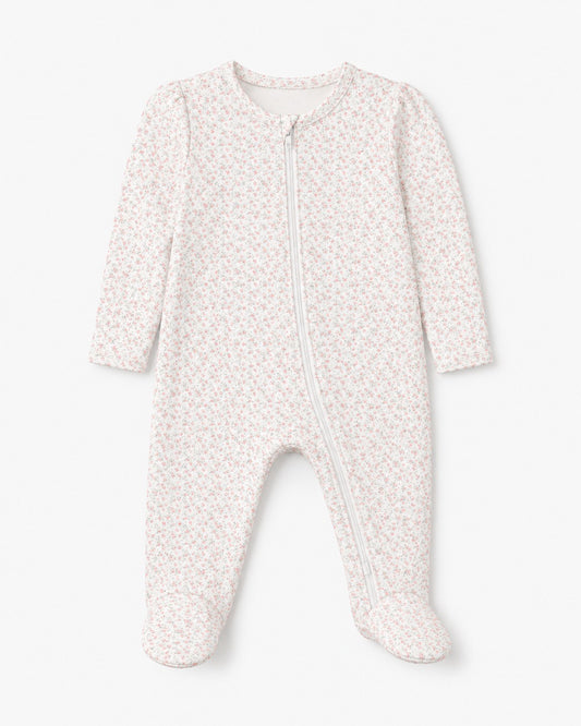 ZIPPER FOOTIE - DITSY FLORAL