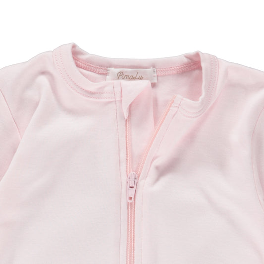 ZIPPER FOOTIE - LIGHT PINK