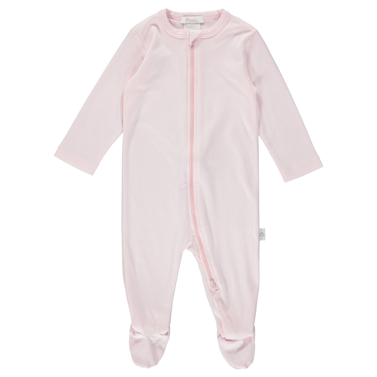 ZIPPER FOOTIE - LIGHT PINK