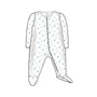 ZIPPER FOOTIE - MOON STAR BLUE