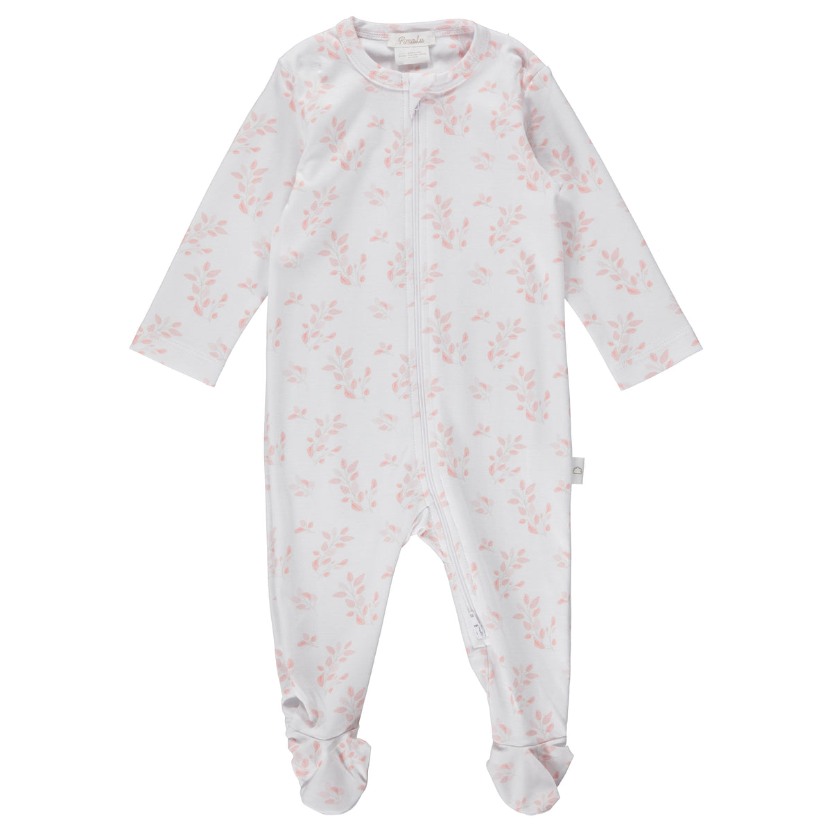 ZIPPER FOOTIE - STEM BLOSSOMS