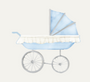 CRIB SHEET - BABY BOY CARRIAGE Swatch