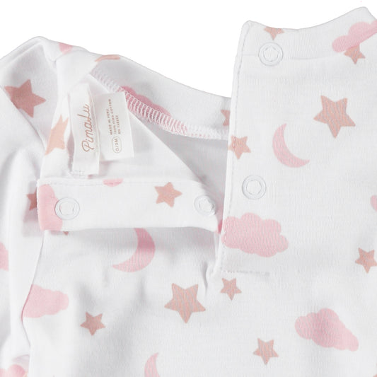 TWO PIECE SET - MOON AND STARS PINK
